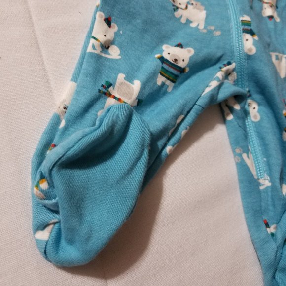 Gymboree Snow Bear 0-3 Month NWT Sleeper Footed Pajama - Picture 2 of 3